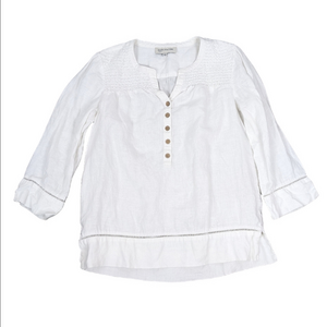 Jones New York White Tunic Linen Size Small